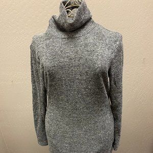 Grey turtle neck long sleeve dress
